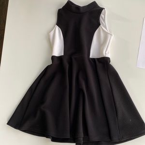 White and black formal dress